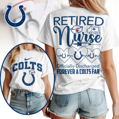Indianapolis Colts | Premium NFL Retired Nurse Officially Discharged Women Shirt