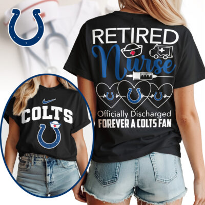 Indianapolis Colts | Premium NFL Retired Nurse Officially Discharged Women Shirt
