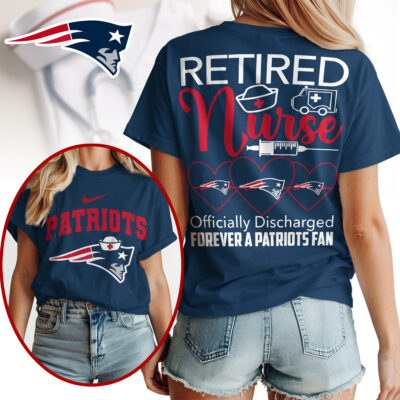New England Patriots | Premium NFL Retired Nurse Officially Discharged Women Shirt