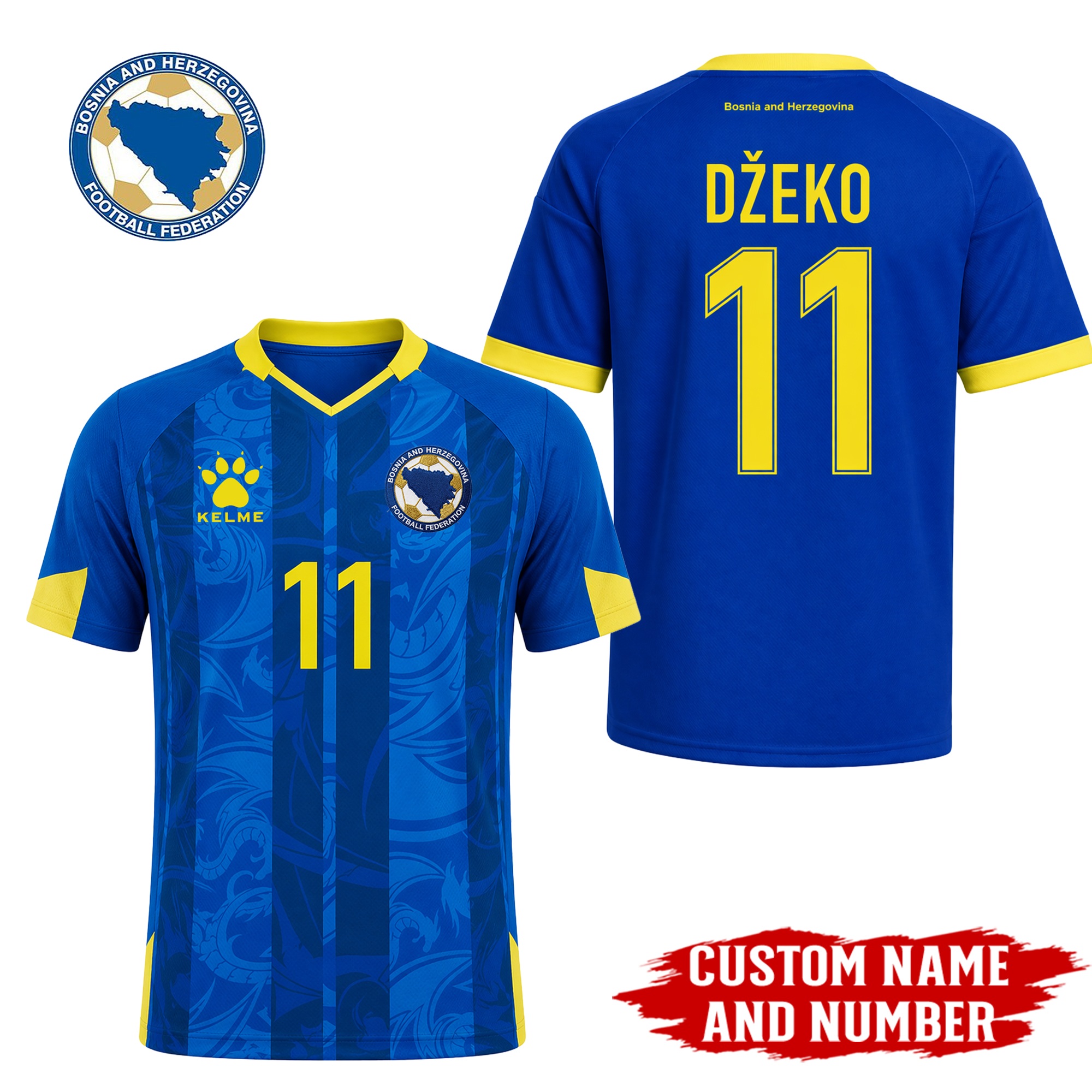 Bosnia and Herzegovina | Premium WC26 Home Jersey - Embroidered Logo