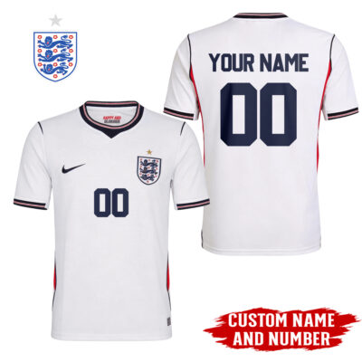 England | Premium WC26 Home Jersey - Embroidered Logo - L