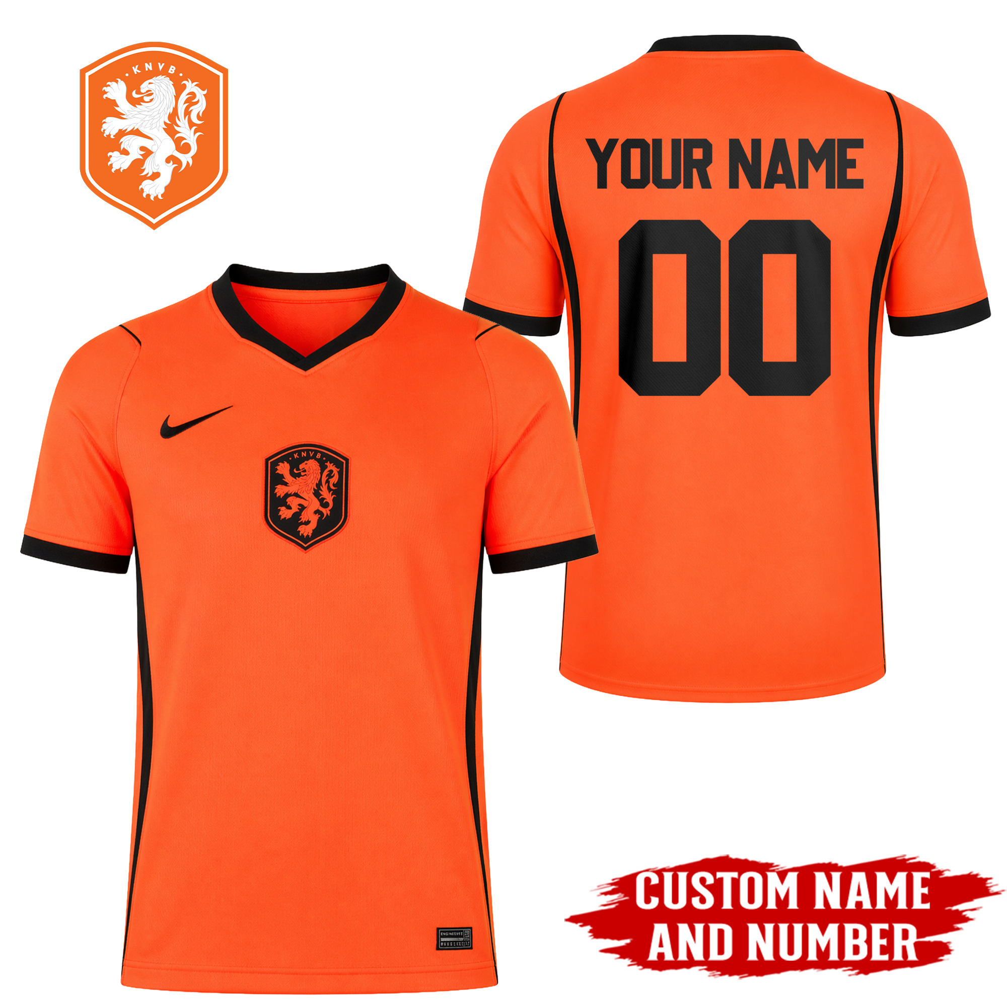 Netherlands | Premium WC26 Home Jersey - Embroidered Logo