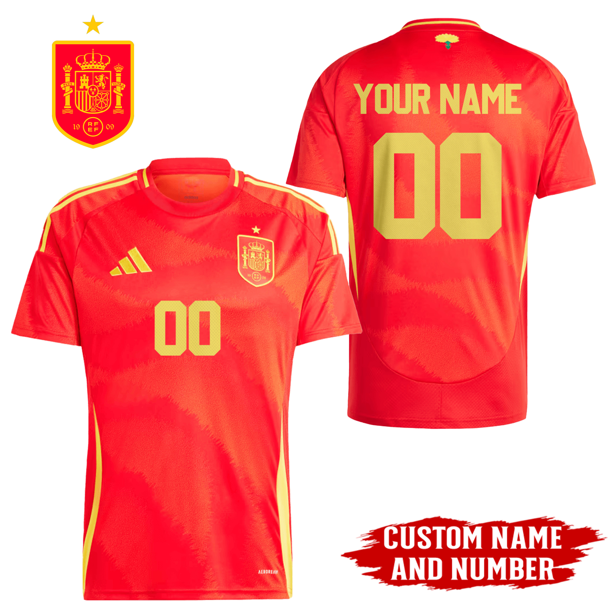 Spain | Premium WC26 Home Jersey - Embroidered Logo