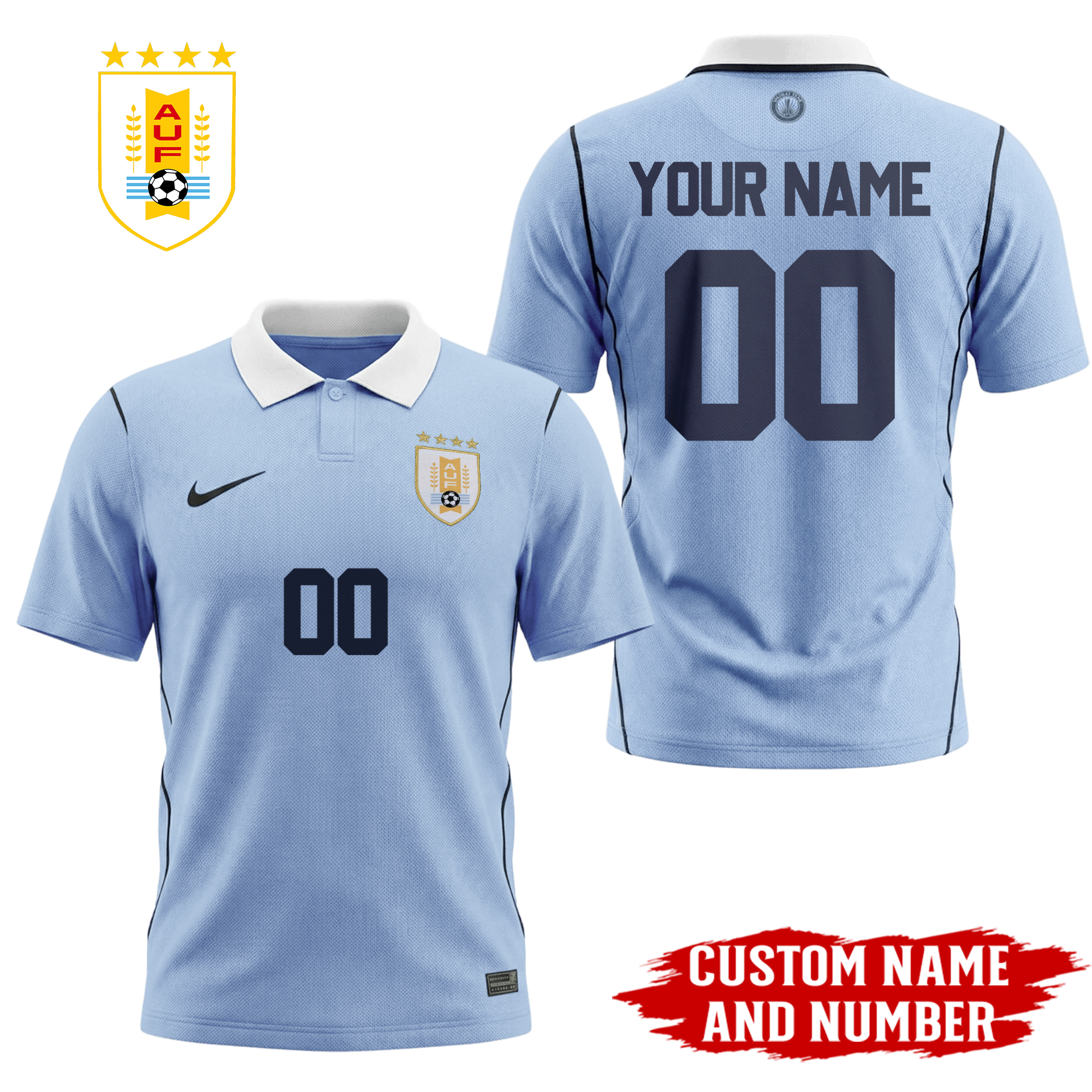 Uruguay | Premium WC26 Home Jersey - Embroidered Logo