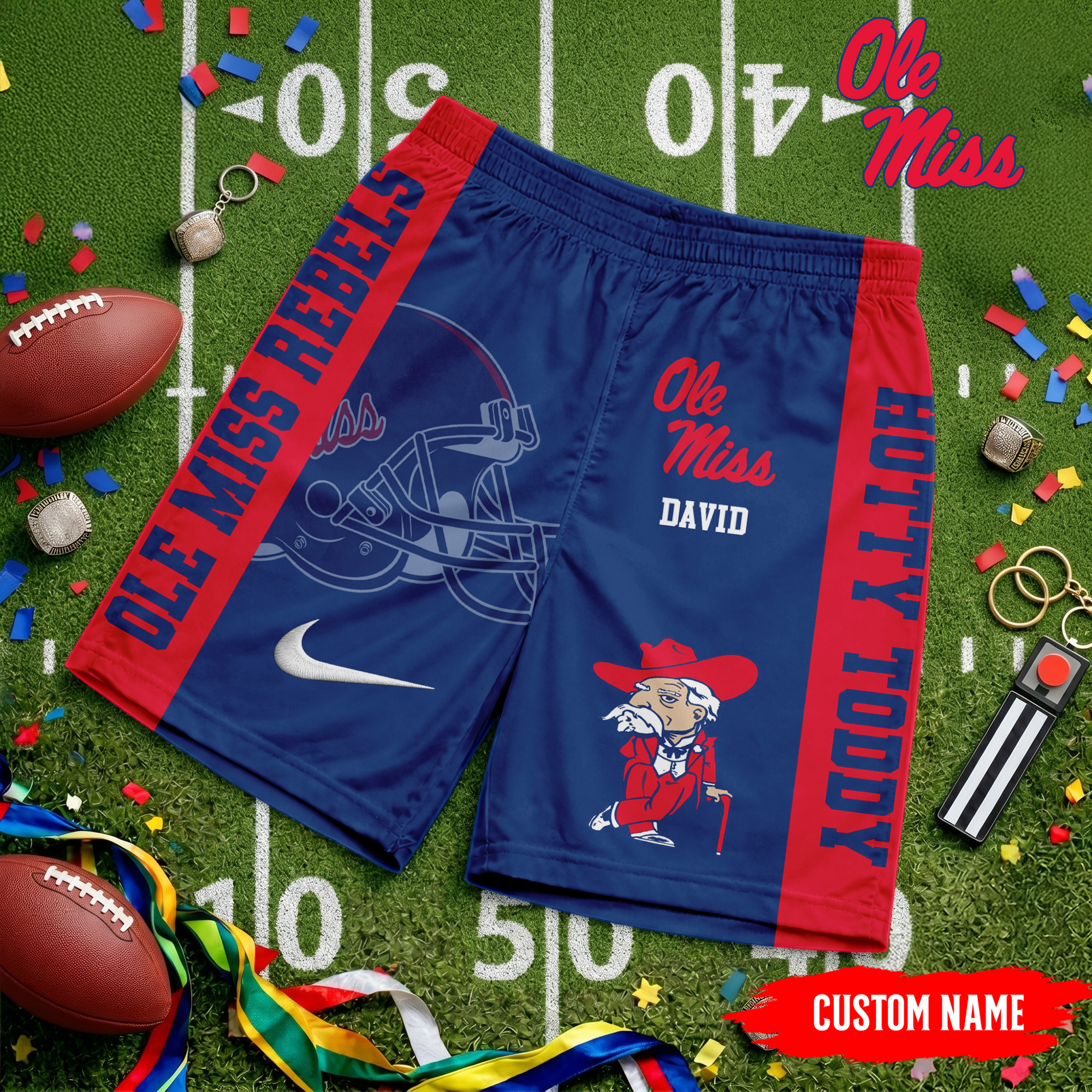 Ole Miss Rebels | Premium NCAA Game Day Personalized Shorts