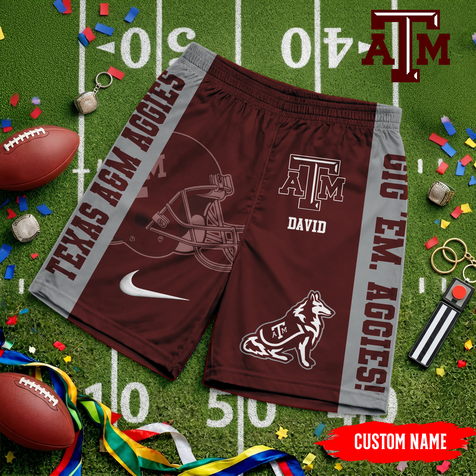 Texas A&M Aggies | Premium NCAA Game Day Personalized Shorts