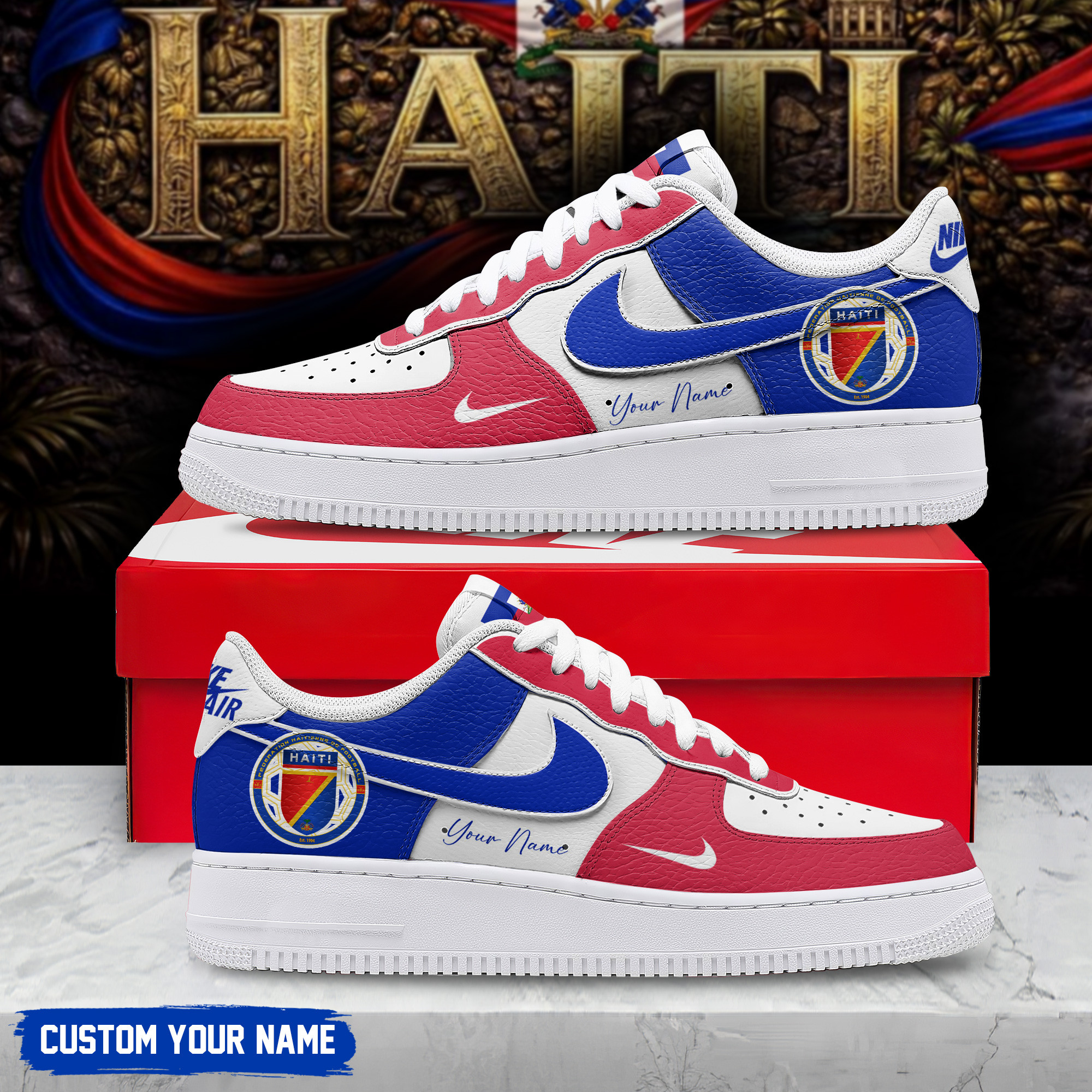 Haiti | Premium WC26 Custom AF1 Shoes