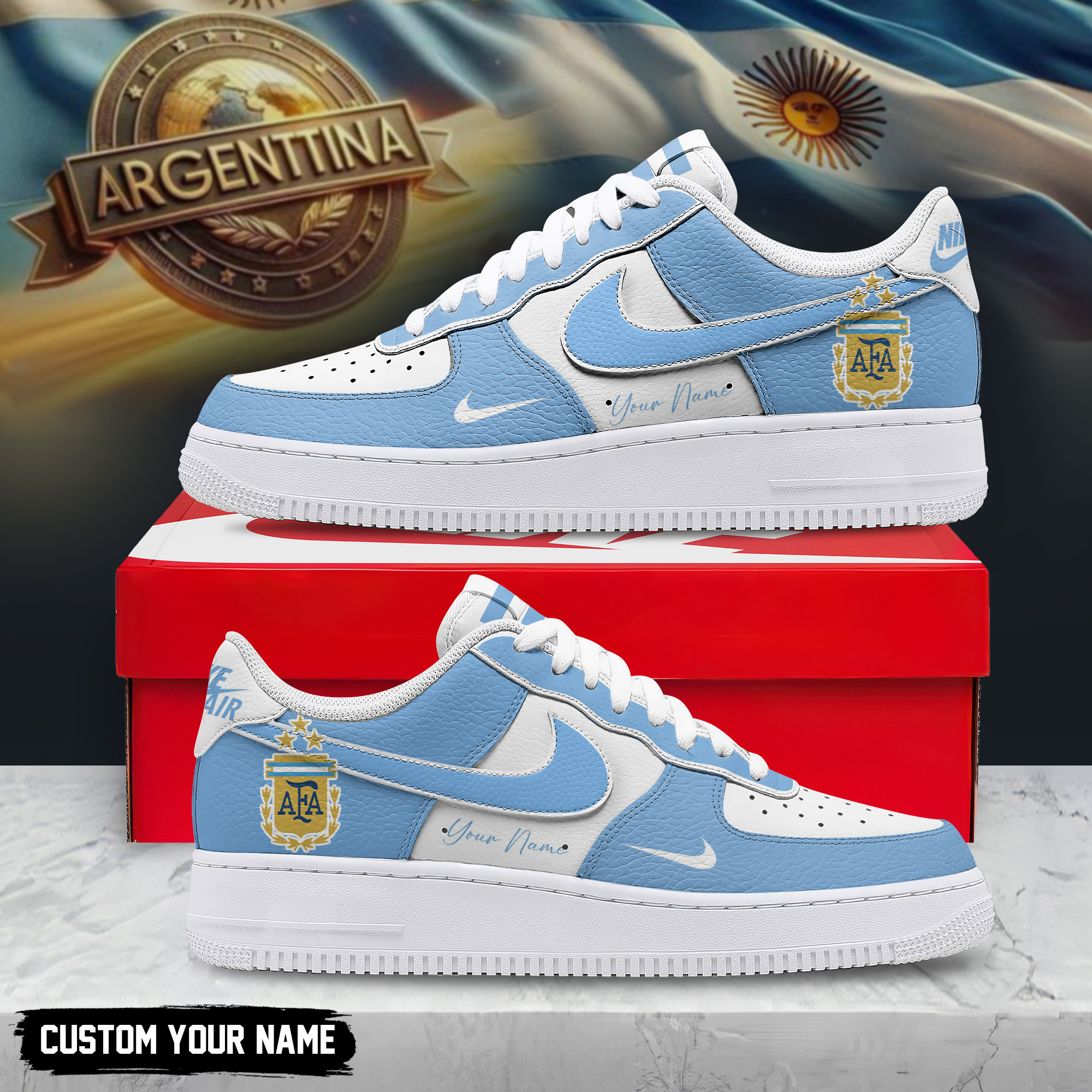 Argentina | Premium WC26 Custom AF1 Shoes