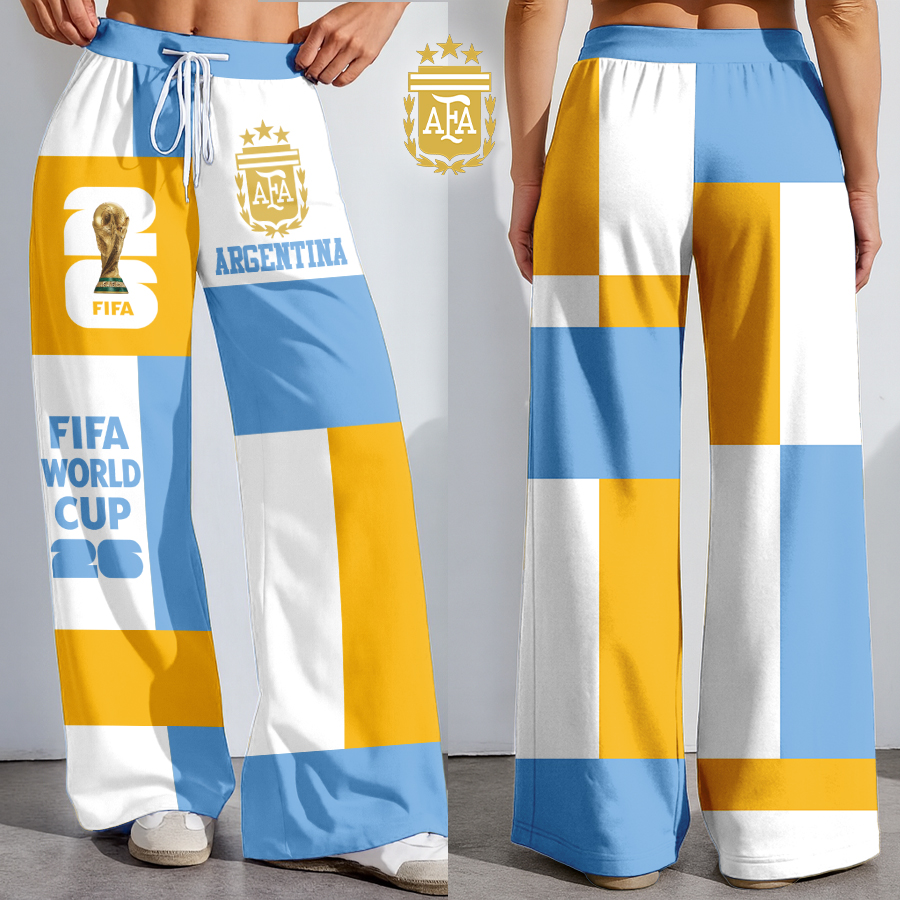 Argentina | Premium WC26 Color Block Football High-Stretch Casual Pants