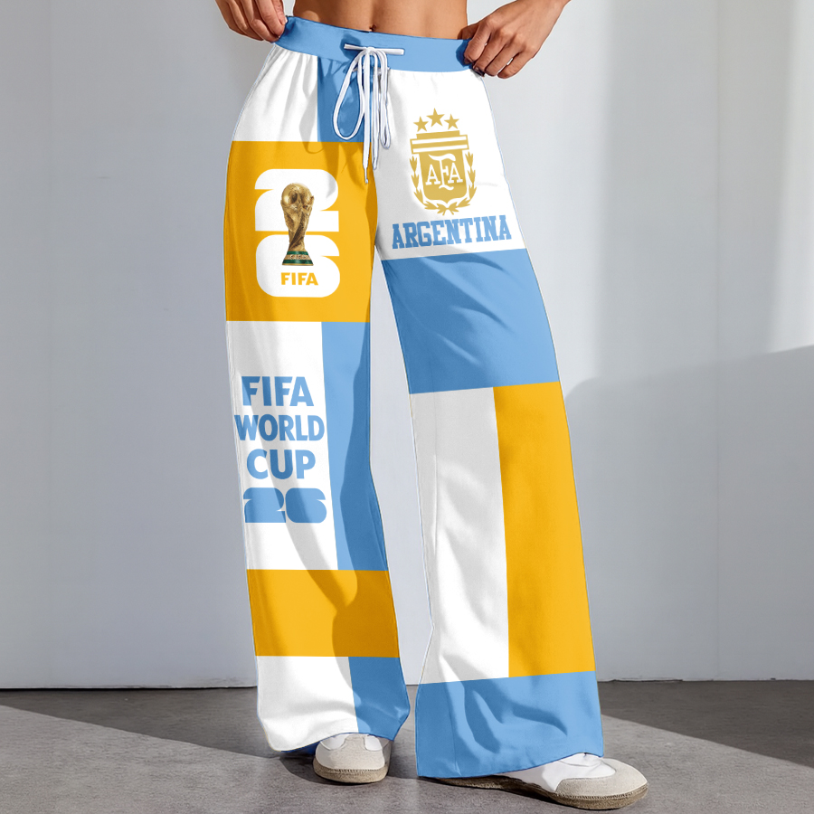Argentina | Premium WC26 Color Block Football High-Stretch Casual Pants - Image 2