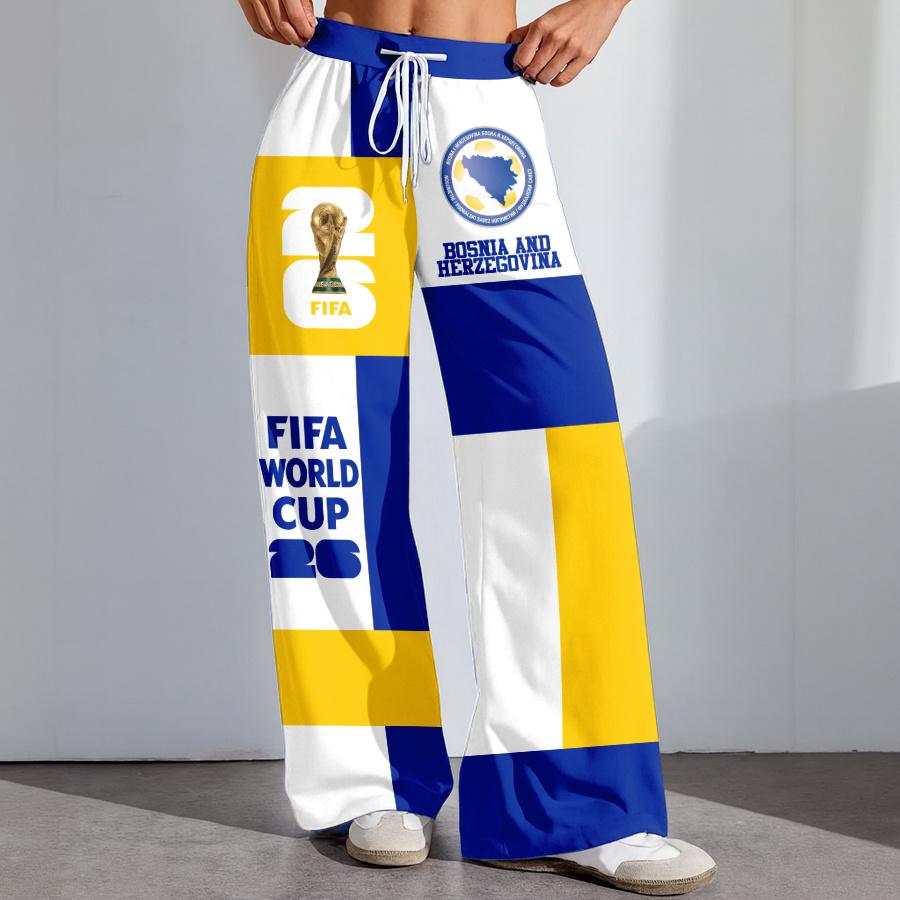 Bosnia and Herzegovina | Premium WC26 Color Block Football High-Stretch Casual Pants - Image 2