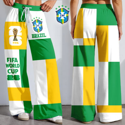 Brazil | Premium WC26 Color Block Football High-Stretch Casual Pants