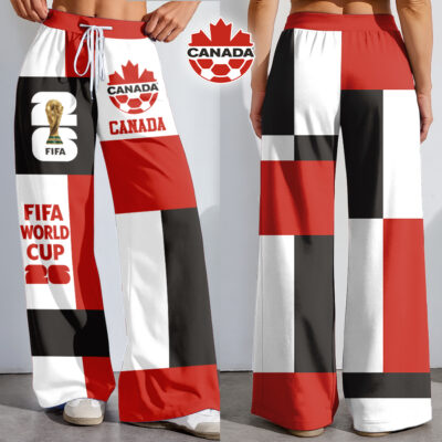 Canada | Premium WC26 Color Block Football High-Stretch Casual Pants - L