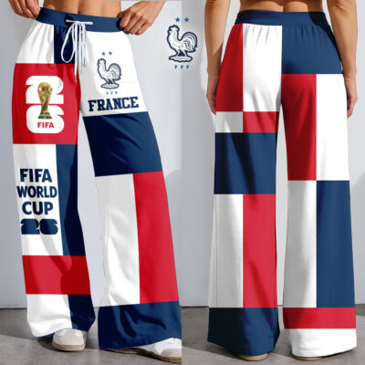 France | Premium WC26 Color Block Football High-Stretch Casual Pants - 2XL
