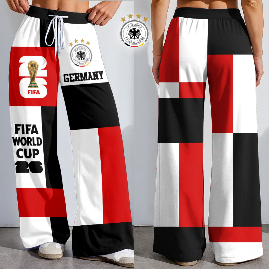 Germany | Premium WC26 Color Block Football High-Stretch Casual Pants