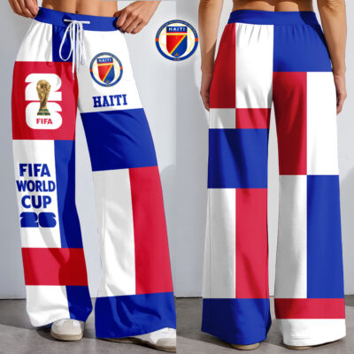 Haiti | Premium WC26 Color Block Football High-Stretch Casual Pants