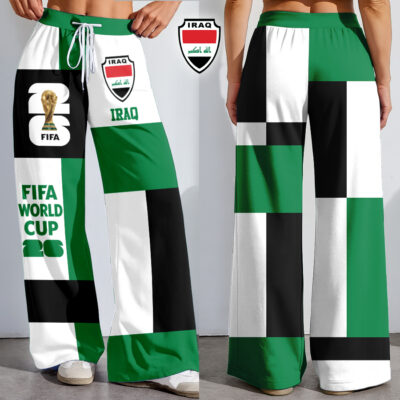 Iraq | Premium WC26 Color Block Football High-Stretch Casual Pants