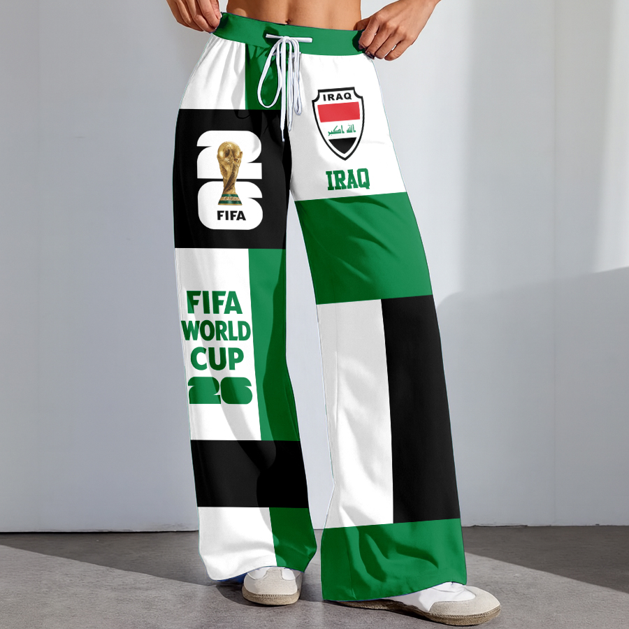 Iraq | Premium WC26 Color Block Football High-Stretch Casual Pants - Image 2