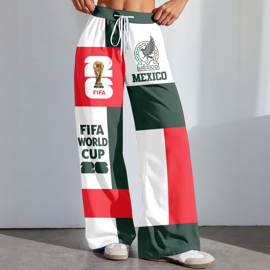 Mexico | Premium WC26 Color Block Football High-Stretch Casual Pants - Image 2