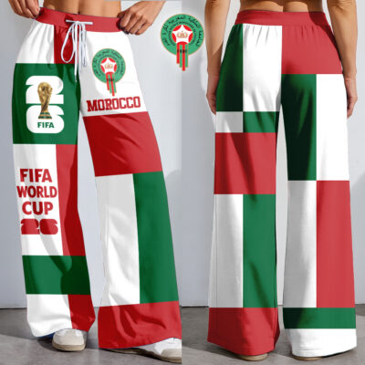 Morocco | Premium WC26 Color Block Football High-Stretch Casual Pants