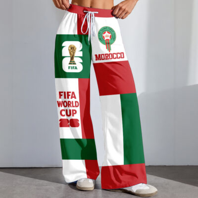 Alternative view of Morocco | Premium WC26 Color Block Football High-Stretch Casual Pants