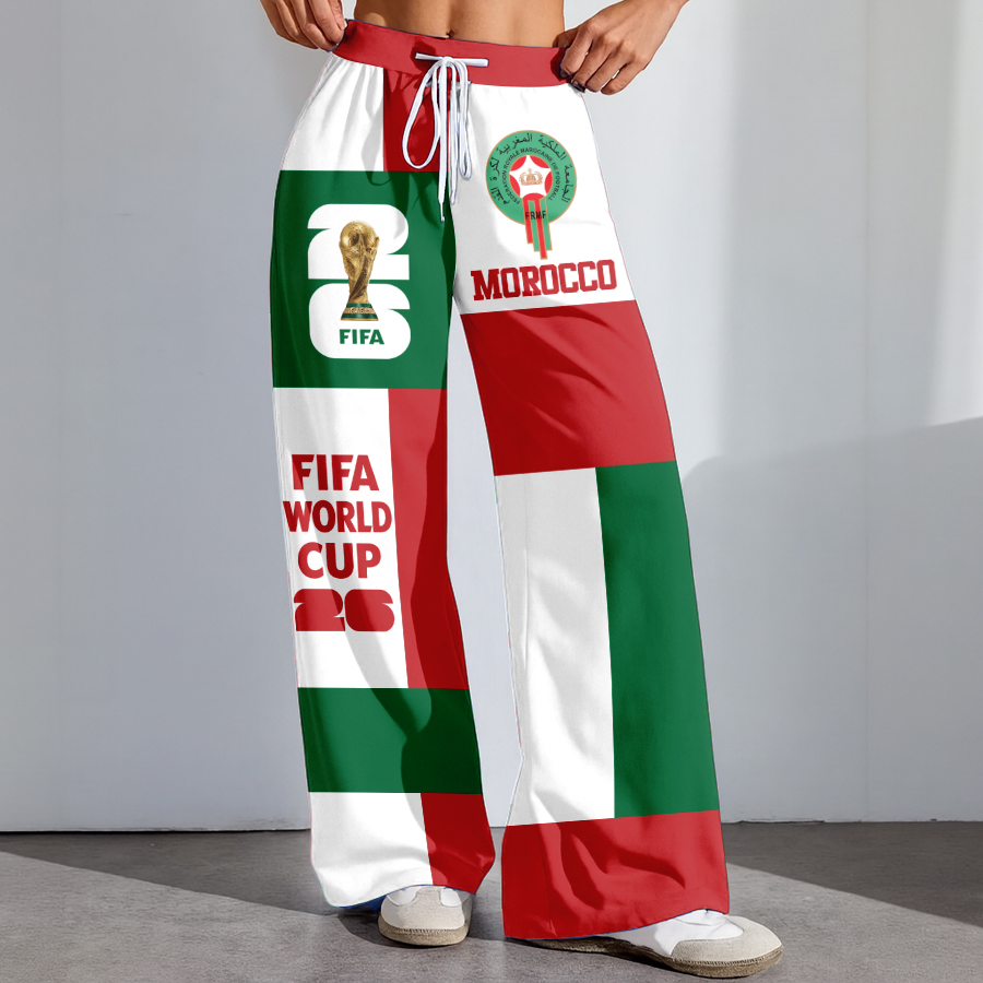 Morocco | Premium WC26 Color Block Football High-Stretch Casual Pants - Image 2
