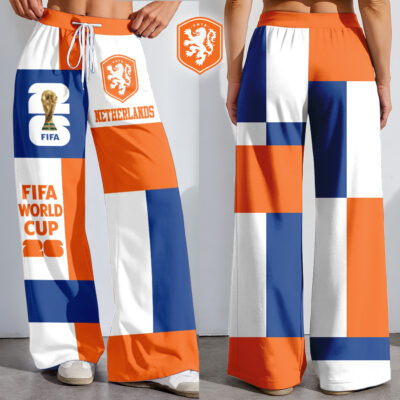 Netherlands | Premium WC26 Color Block Football High-Stretch Casual Pants