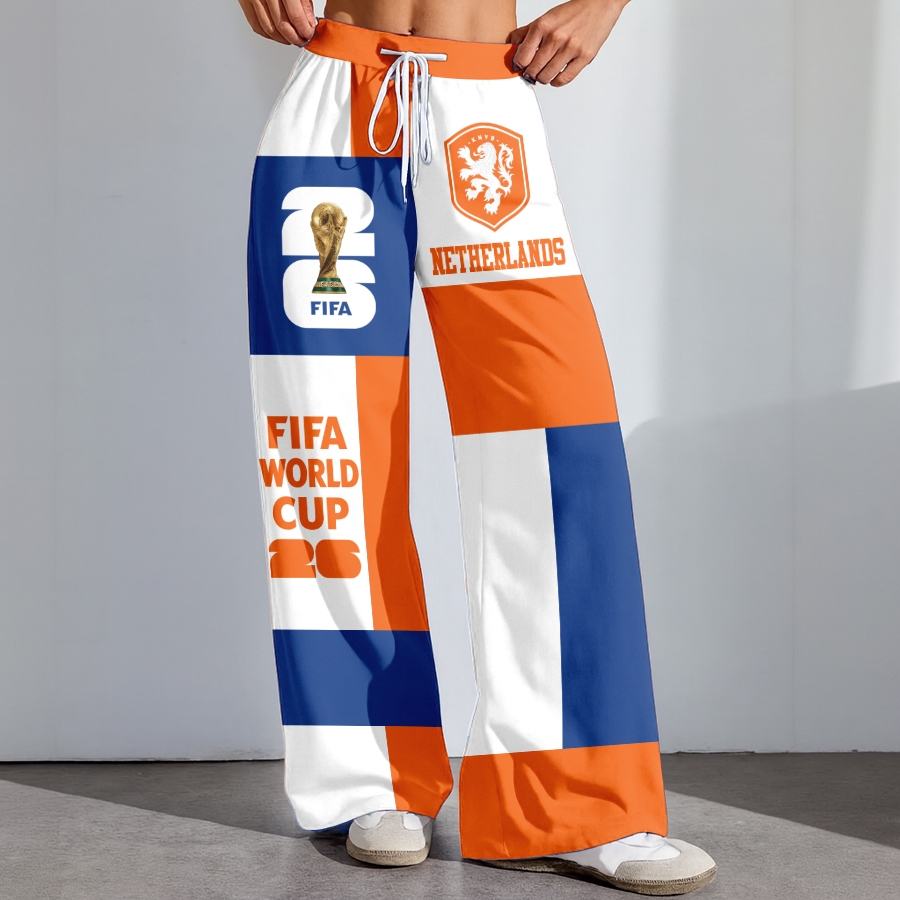 Netherlands | Premium WC26 Color Block Football High-Stretch Casual Pants - Image 2
