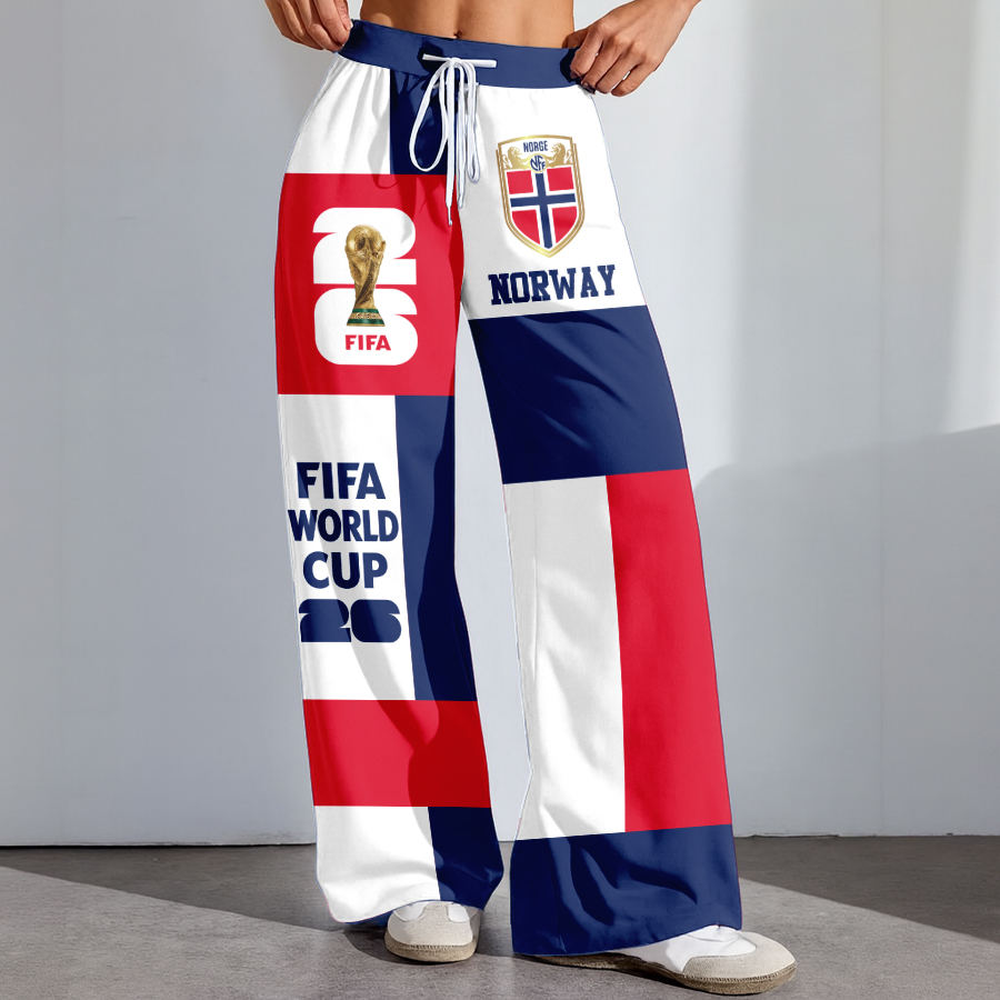 Norway | Premium WC26 Color Block Football High-Stretch Casual Pants - Image 2