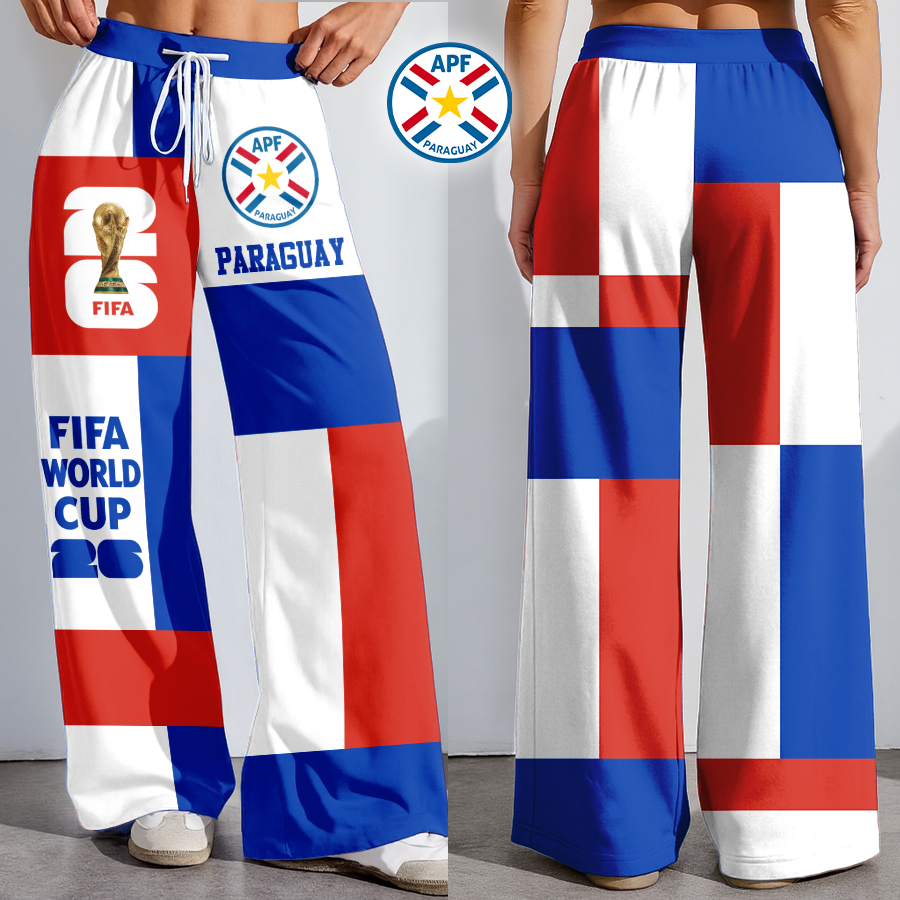 Paraguay | Premium WC26 Color Block Football High-Stretch Casual Pants
