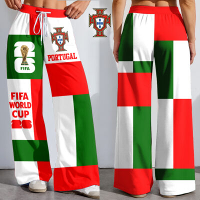 Portugal | Premium WC26 Color Block Football High-Stretch Casual Pants