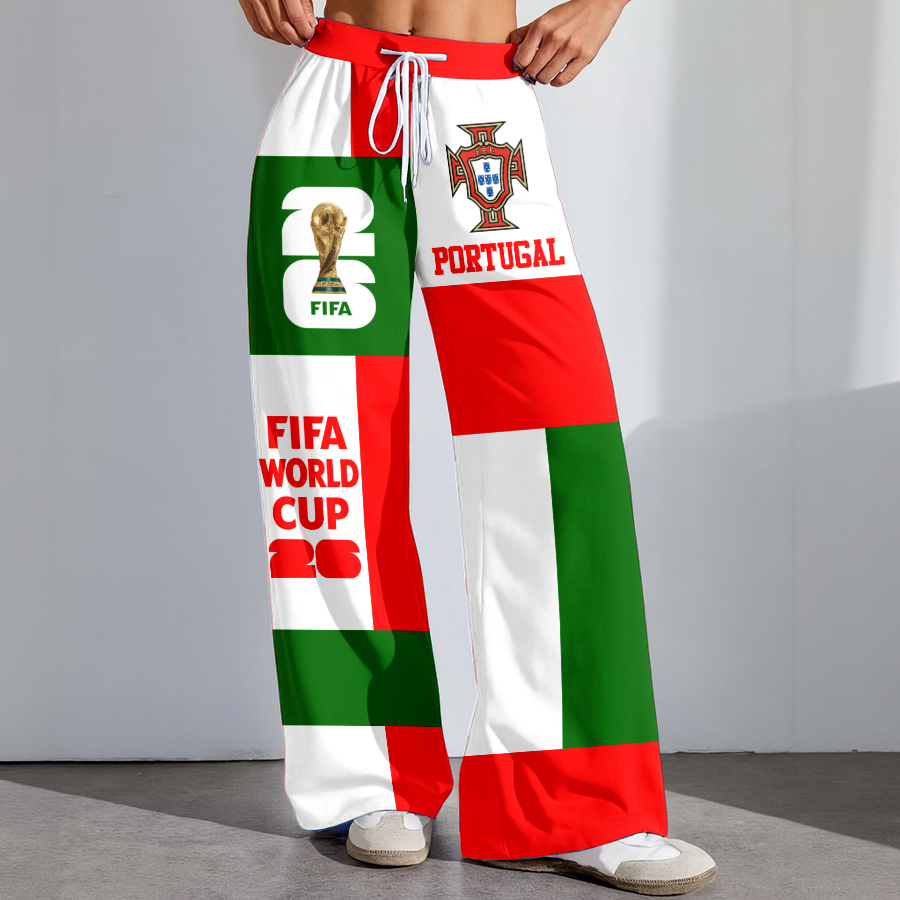 Portugal | Premium WC26 Color Block Football High-Stretch Casual Pants - Image 2