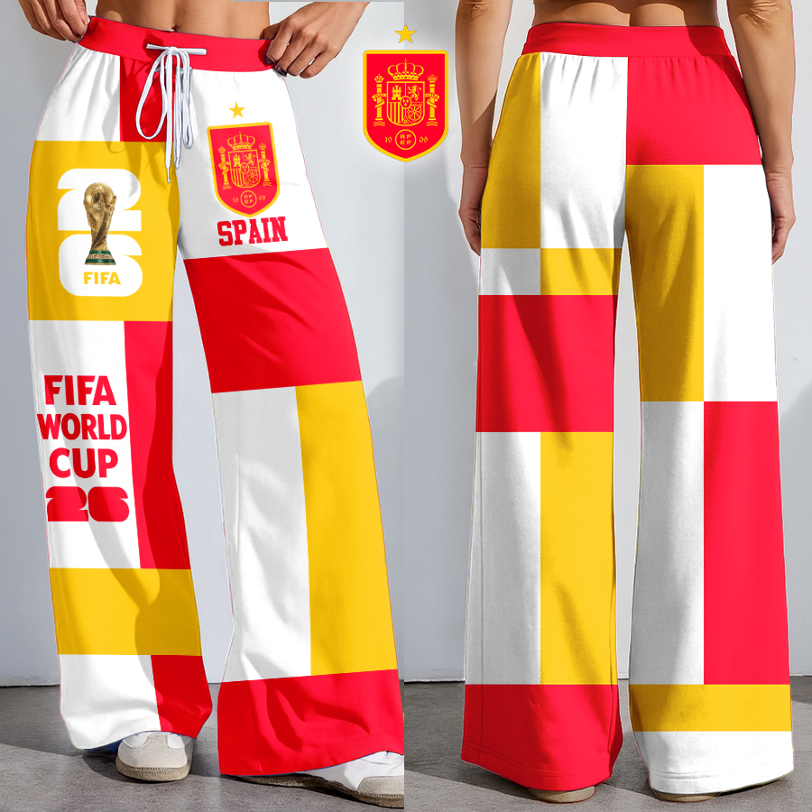 Spain | Premium WC26 Color Block Football High-Stretch Casual Pants