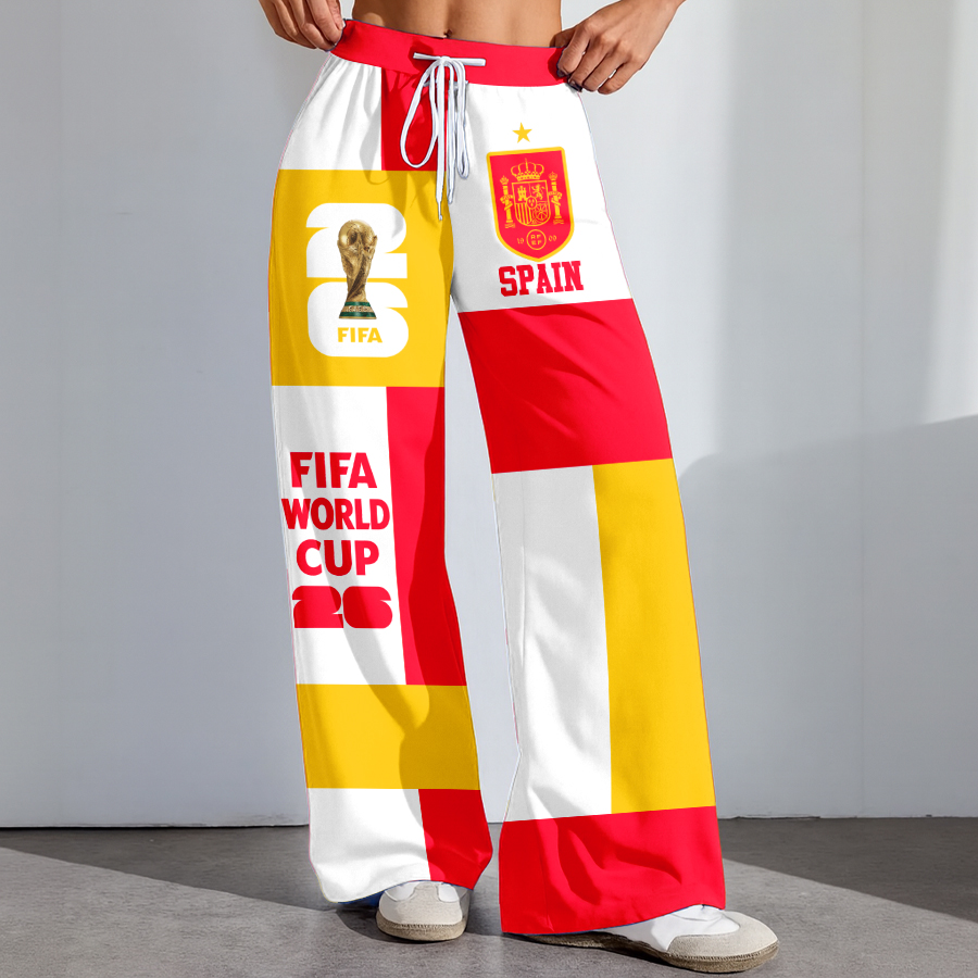 Spain | Premium WC26 Color Block Football High-Stretch Casual Pants - Image 2
