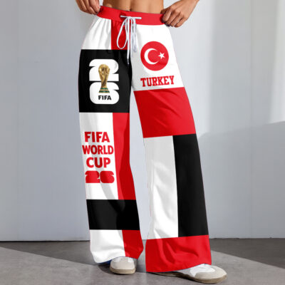 Alternative view of Turkey | Premium WC26 Color Block Football High-Stretch Casual Pants