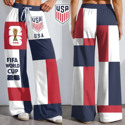 United States | Premium WC26 Color Block Football High-Stretch Casual Pants - L