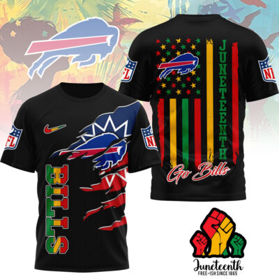 Buffalo Bills | Premium NFL Juneteenth Freedom 3D Shirt