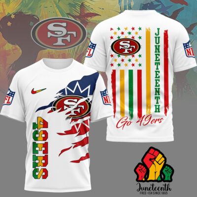 San Francisco 49ers | Premium NFL Juneteenth Freedom 3D Shirt