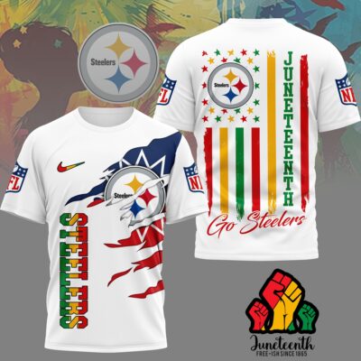 Pittsburgh Steelers | Premium NFL Juneteenth Freedom 3D Shirt