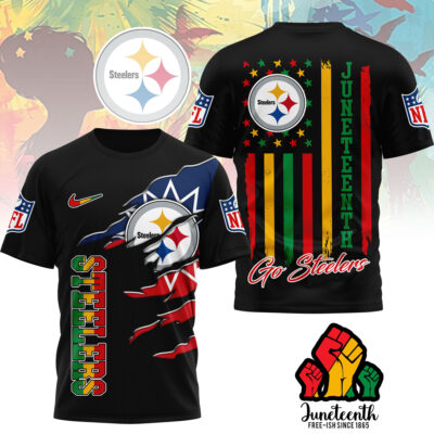 Pittsburgh Steelers | Premium NFL Juneteenth Freedom 3D Shirt