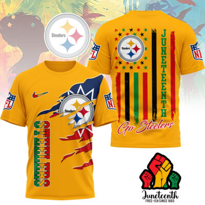 Pittsburgh Steelers | Premium NFL Juneteenth Freedom 3D Shirt