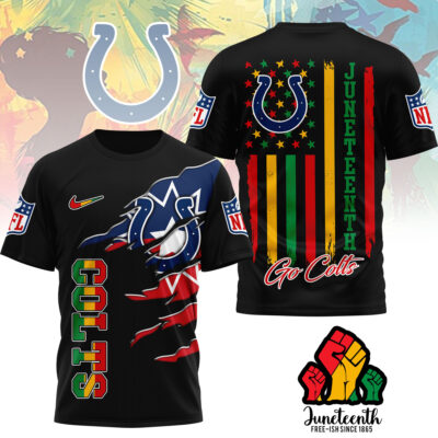 Indianapolis Colts | Premium NFL Juneteenth Freedom 3D Shirt