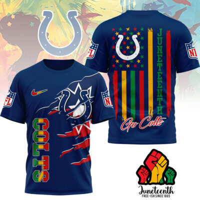 Indianapolis Colts | Premium NFL Juneteenth Freedom 3D Shirt