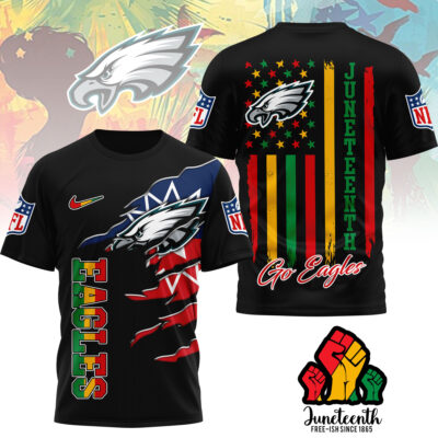 Philadelphia Eagles | Premium NFL Juneteenth Freedom 3D Shirt