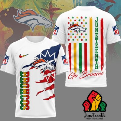 Denver Broncos | Premium NFL Juneteenth Freedom 3D Shirt