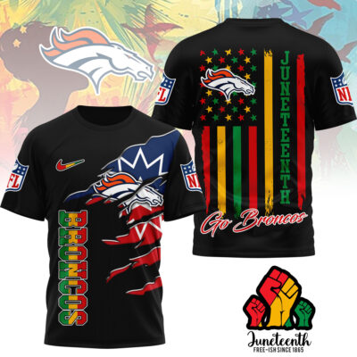 Denver Broncos | Premium NFL Juneteenth Freedom 3D Shirt