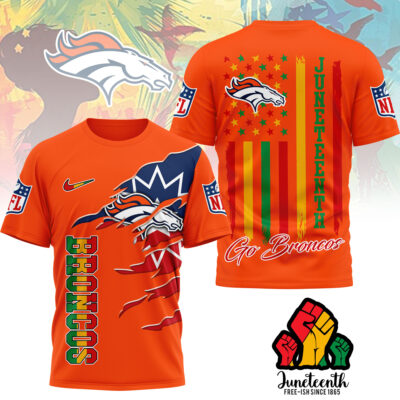 Denver Broncos | Premium NFL Juneteenth Freedom 3D Shirt