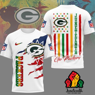 Green Bay Packers | Premium NFL Juneteenth Freedom 3D Shirt
