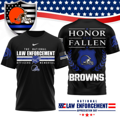 Cleveland Browns | Premium NFL The National Law Enforcement 3D Shirt