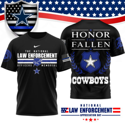 Dallas Cowboys | Premium NFL The National Law Enforcement 3D Shirt